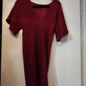 Elegant Burgundy Dress